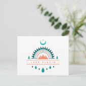 Bohoner Regenbogenmond Postkarte (Stehend Vorderseite)