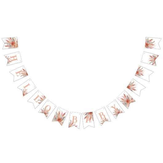 BohoPampas Grass Baby-Dusche Wimpelkette (Alle)