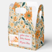 bohoPERSONALISIERTE WHITE ORANGESHOWER Einladung Geschenkschachtel (Geöffnet)