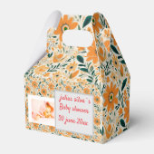 bohoPERSONALISIERTE WHITE ORANGESHOWER Einladung Geschenkschachtel (Vorderseite)