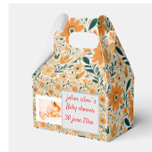 bohoPERSONALISIERTE WHITE ORANGESHOWER Einladung Geschenkschachtel