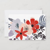 BohoRed Pink Lavender Lilac Floral Einladung UAWG (Rückseite)