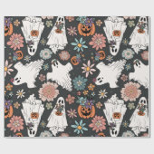BohoWeen Halloween Ghosts Geschenkpapier (Flach)