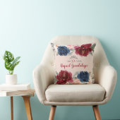 Bohr Burgund Blush Floral Quinceñera Pilz Kissen (Stuhl )