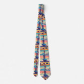 Bohranlage für Erdgas mit Kühen vor Ort Krawatte (Rückseite)