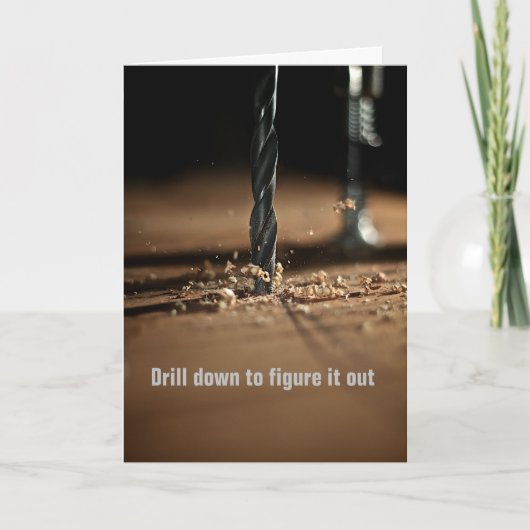 Bohren Sie nach unten, um es herauszufinden, Teufe Karte (Vorderseite)