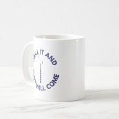 Bohren und sie kommen | Eisfischerei Kaffeetasse (Vorderseite Links)