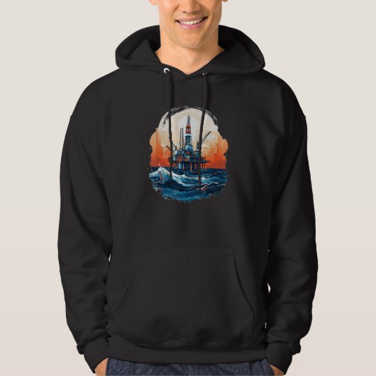 Bohrgestänge für Ölbrunnen und Ölarbeiter L Hoodie (Vorderseite)