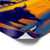 Bohrgestänge und Schwarzvieh Poster (Ecke)
