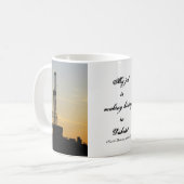 Bohrinsel-Silhouette Kaffeetasse (Vorderseite Links)