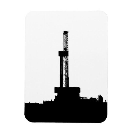 Bohrinsel-Silhouette Magnet (Vertikal)