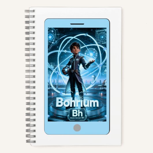 Bohrium (Bh) – ATOMIVRA™ Kollektion Notizblock (Vorderseite)