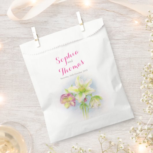 Bohrlöcher Aquarelltaschen Gastgeschenk Hochzeit B Geschenktütchen (Ausgeschnitten)