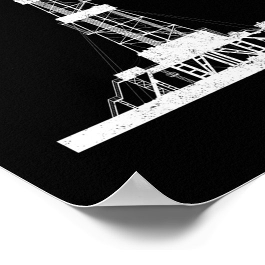 Bohrmaschine für Ölfeld Poster (Ecke)