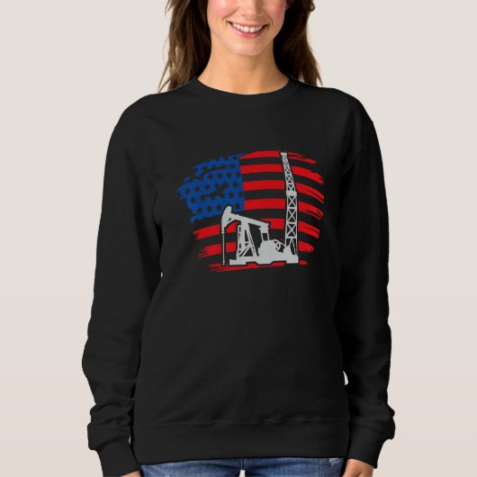 Bohrturm Amerika I Ölbohrturmbohrer Sweatshirt (Vorderseite)