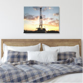 Bohrturm bei Sonnenuntergang Leinwanddruck (Insitu (Schlafzimmer))