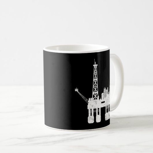 Bohrturm für Ozeane Kaffeetasse (VorderseiteRechts)