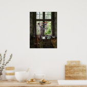 Bohrung drücken Sie durch Fenster Poster (Küche)