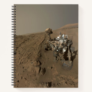 Bohrung Mars Curiosity Rote Marskulisse Notizblock