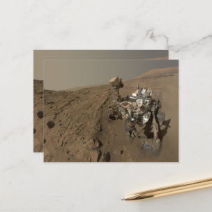 Bohrung Mars Curiosity Rote Marskulisse Postkarte