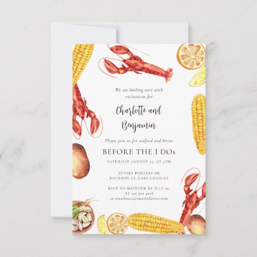 Boil-Boil-Vorfeld I Engagement Party Einladung (Vorderseite)