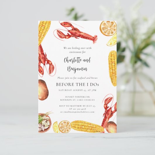 Boil-Boil-Vorfeld I Engagement Party Einladung (Stehend Vorderseite)