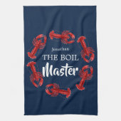 Boil Master Crawfish Dark Blue Custom Funny Geschirrtuch (Vertikal)