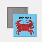 Boiled Blue Crab, Maryland, Louisiana, Delaware Magnet (Vorderseite/Rückseite)