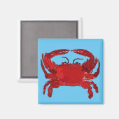 Boiled Blue Crab, Maryland, Louisiana, Delaware Magnet (Vorderseite/Rückseite)