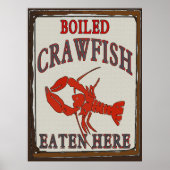 Boiled Crawfish essen hier Poster (Vorne)