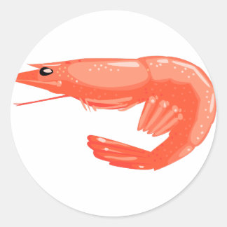 Boiled Shrimp Runder Aufkleber