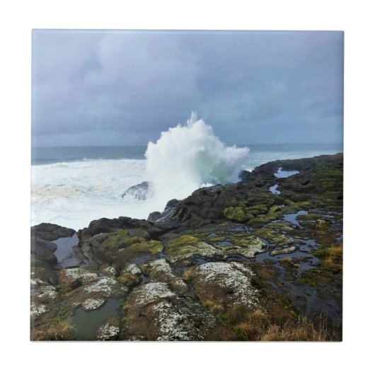 Boiler Bay Staat Wayside, Depoe Bay, Oregon Fliese (Vorderseite)