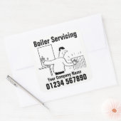 Boiler-Wartung Quadratischer Aufkleber (Umschlag)