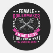 Boilermaker Gewerkschaft Boilermaker Runder Aufkleber (Vorderseite)