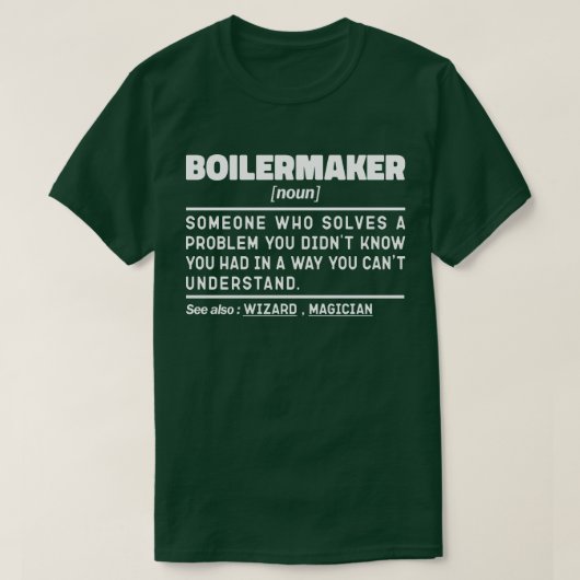 Boilermaker Noun Definition Beruflicher Arbeitnehm T-Shirt (Design vorne)