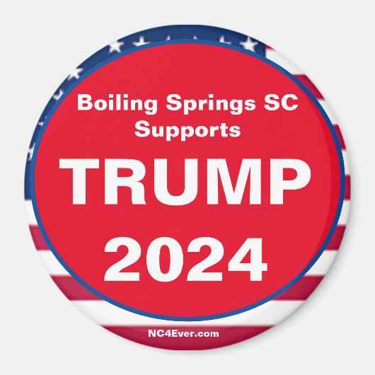 Boiling Springs SC unterstützt TRUMP 2024 Patrioti Magnet (Vorne)