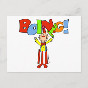 Boing Clown T-Shirts und Geschenke Postkarte