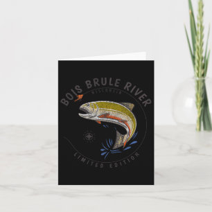 Bois Brule Fluss Wisconsin Fischen Souvenir Bo Karte
