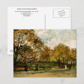 Bois de Boulogne, People Walking, Vincent van Gogh Postkarte (Vorne/Hinten)