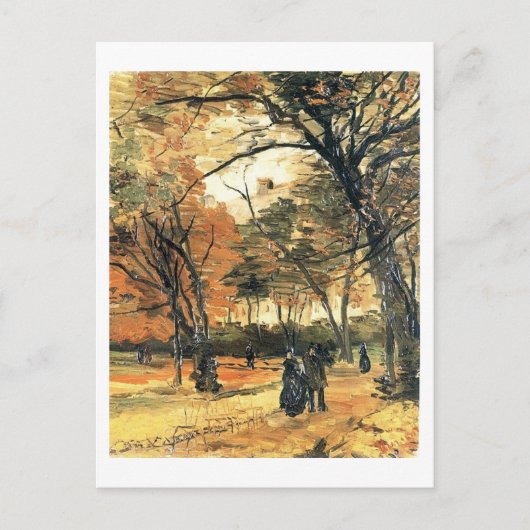 Bois de Boulogne, People Walking, Vincent van Gogh Postkarte (Vorderseite)