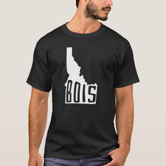 Bois, Idaho Staat Kontur - Amerika T-Shirt (Vorderseite)