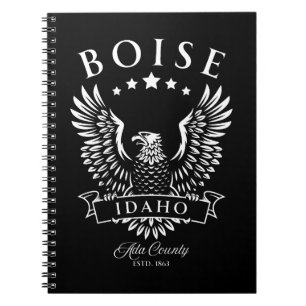 Boise Ada Landkreis Idaho Vintag Eagle Notizblock