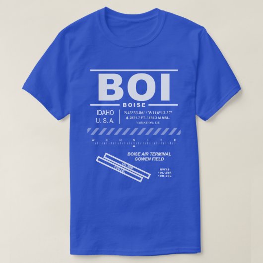 Boise Air Terminal Gowen Field BOI T-Shirt (Design vorne)