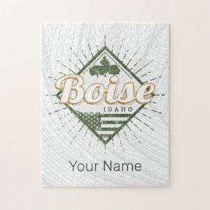 Boise City Idaho Vereinigte Staaten Vintag USA Tre Puzzle