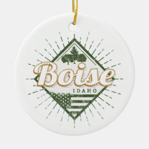 Boise City Idaho Vereinigte Staaten Vintage USA Ba Keramik Ornament