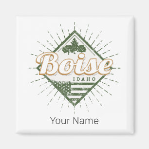 Boise City Idaho Vereinigte Staaten Vintage USA Ba Magnet