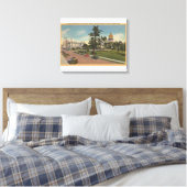 Boise, ID - Aussicht auf Hauptstadt Park & Umgebun Leinwanddruck (Insitu (Schlafzimmer))