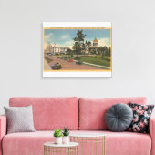 Boise, ID - Aussicht auf Hauptstadt Park & Umgebun Leinwanddruck (Insitu (Wohnzimmer))