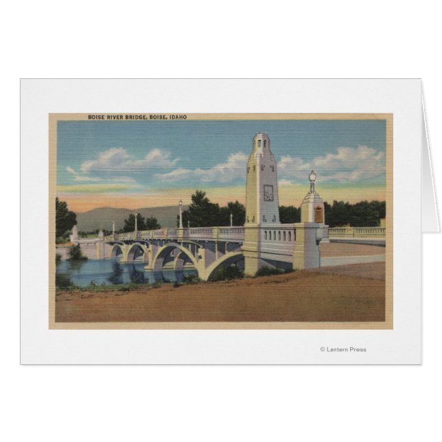 Boise, ID - Blick auf die Boise River Bridge (Vorderseite (Horizontal))