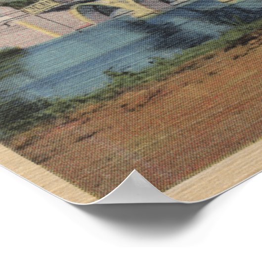 Boise, ID - Blick auf die Boise River Bridge Poster (Ecke)